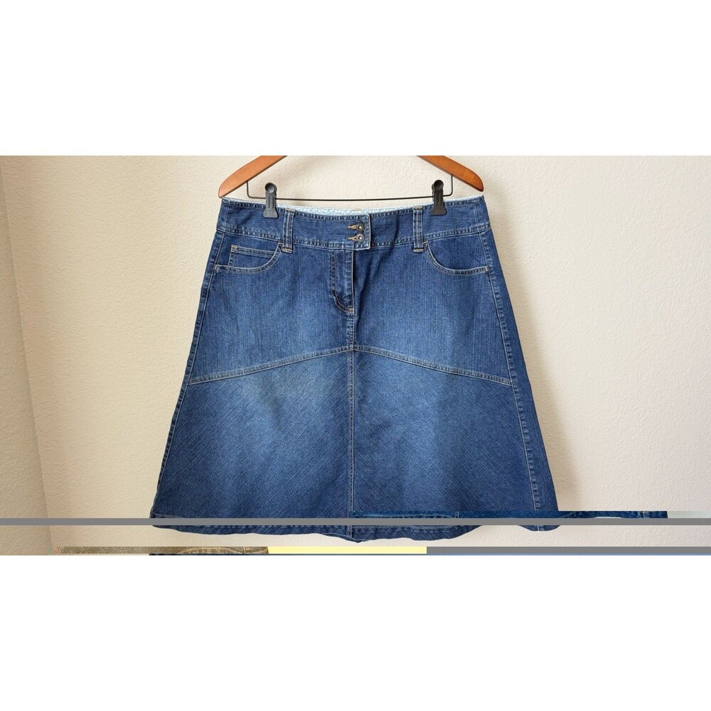 Bass Jeans Women's Size 14 Blue A-line Denim Skirt
